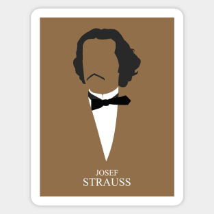 Josef Strauss - Minimalist Portrait Sticker